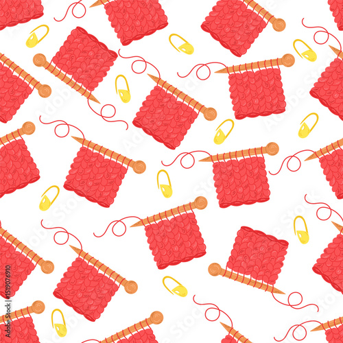 Knitting vector pattern. Vector texture seamless pattern.  Vector seamless background