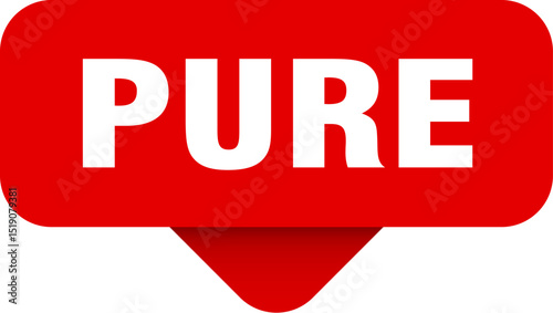 pure sticker. pure sign on transparent background