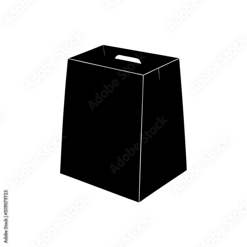 Send Black Mail Parcel Outline on White Background Vector