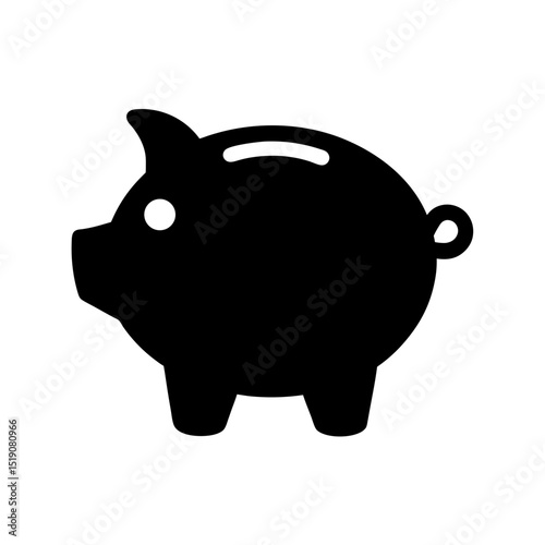 Budget Black Money Saving on White Background Graphic