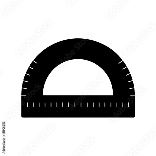 Simple Black Angle Measurement on White Isolated Graphic