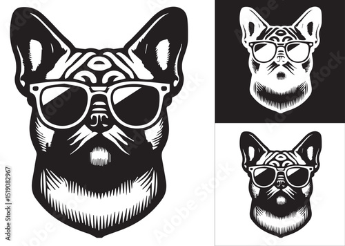 black and white mask on white background