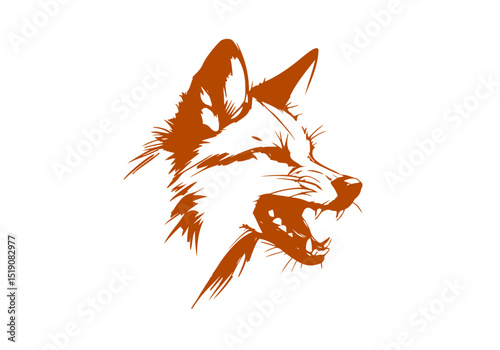 Dingo hand drawn sketch vector illustration