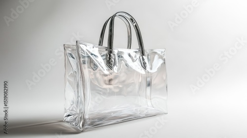 a transparant bag on white background
