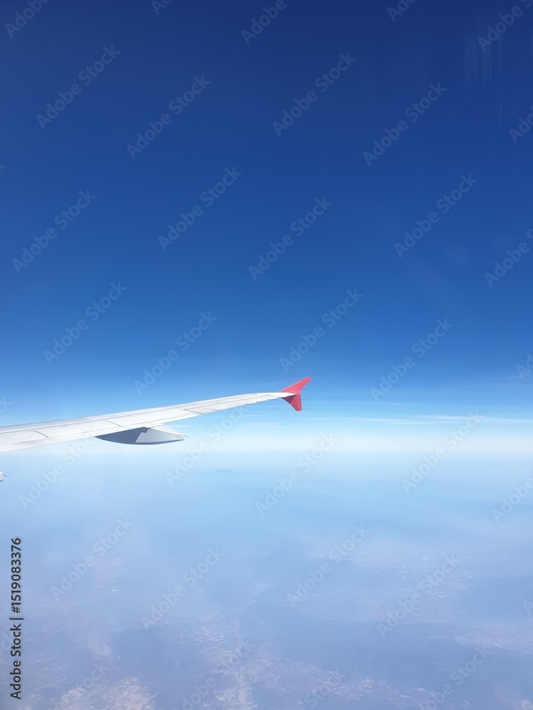 Fototapeta premium view from window of airplane
