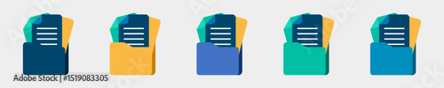 File folder icon document eps.