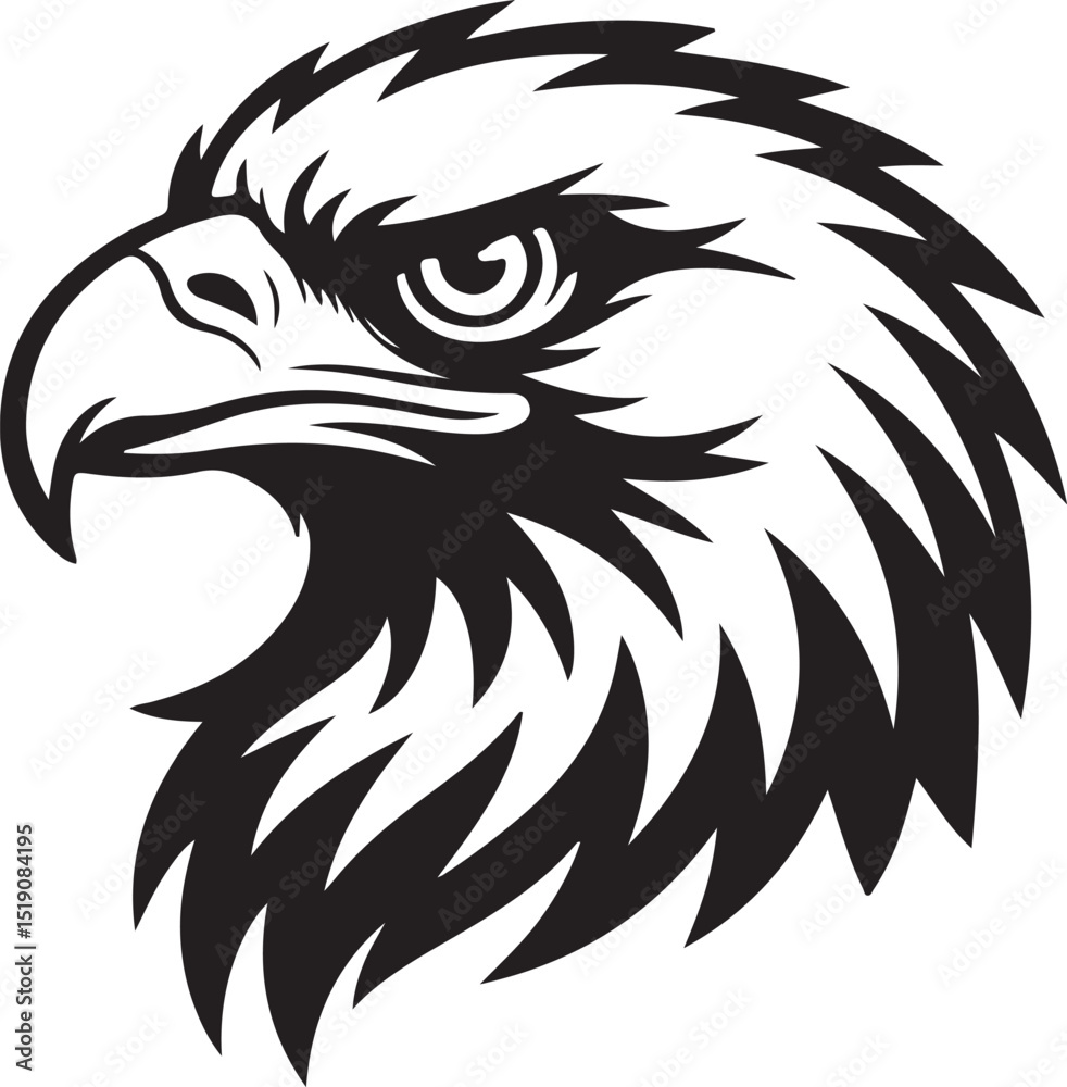 Obraz premium eagle head vector illustration