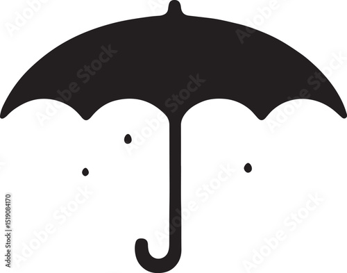 umbrella with rain drops