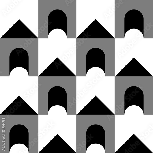 Abstract geometric seamless...
