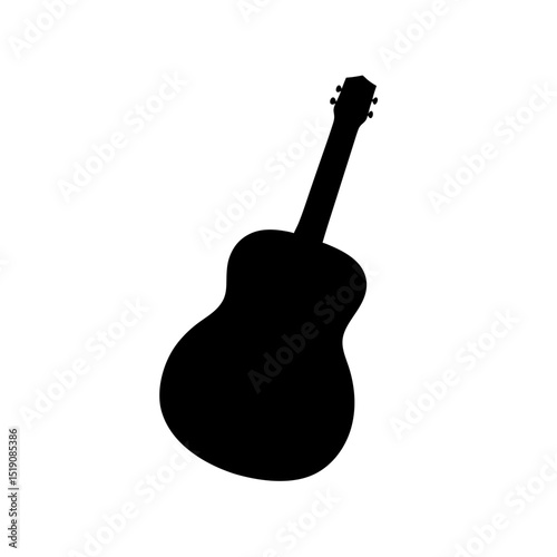 Sound Black Musical String on a White Background