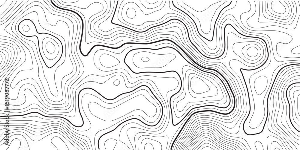 Fototapeta premium Topographic map background geographic line map with elevation assignments. Modern design with White background with topographic wavy pattern design.