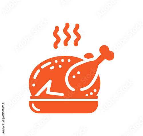 Colorful Rooster Icon – Farmyard Pride and Power