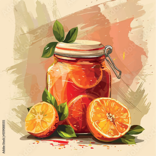 marmalade, isolated, sweet, breakfast, illustration, food, vector, jam, background, dessert, design, fruit, berry, sugar, nutrition, homemade, delicious, product, jar, healthy, bottle, concept, 
