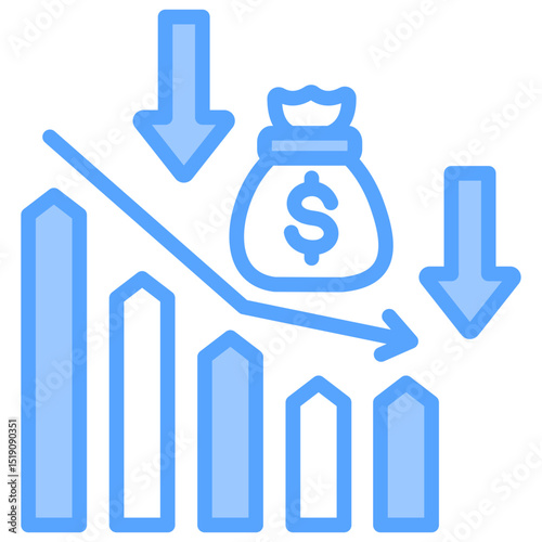 Economy Down Icon
