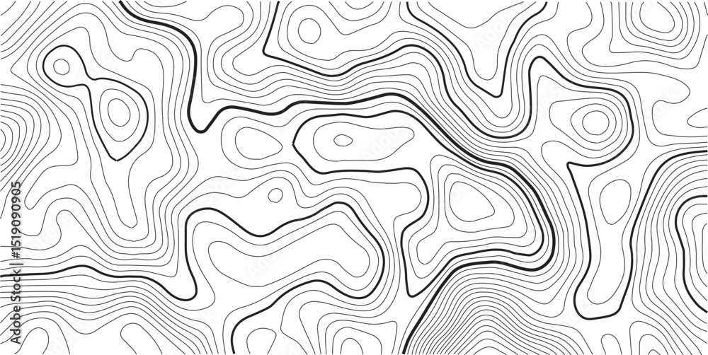 Fototapeta premium Topographic map background geographic line map with elevation assignments. Modern design with White background with topographic wavy pattern design.