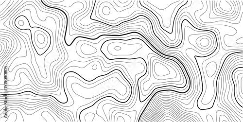 Topographic map background geographic line map with elevation assignments. Modern design with White background with topographic wavy pattern design.