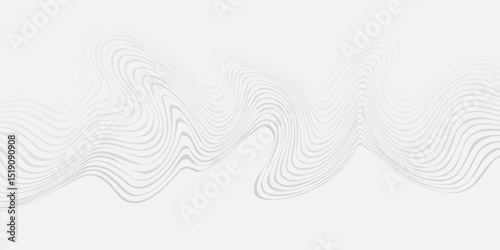 Tech grey abstract wave digital element for design. Curved wavy line design element Eps10