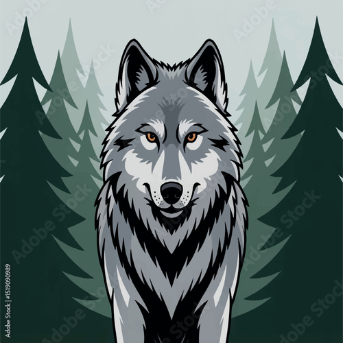 illustration, picture, wolf, art, graphic, vector, design, head, isolated, animal, background, natural, wild, face, black, cute, dog, tattoo, howl, night, drawing, nature, wildlife, concept, dark, 