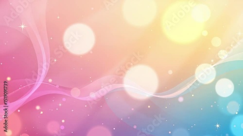 Soft Colorful Abstract Background with Smooth Curves and Bokeh Effect for Creative and Modern Design Projects