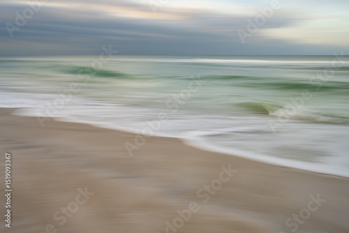 Slow down time at the beach with gentle ocean waves