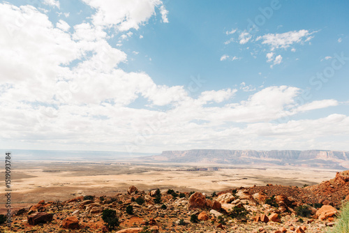 Vast desert view from Antelope Pass Vista in Marble Canyon, Arizona