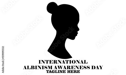 International albinism awareness day vector Illustration. International albinism awareness day logo design with white background