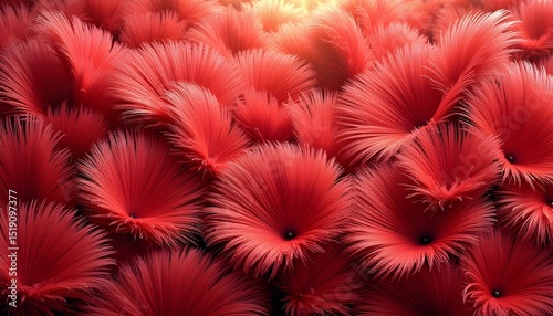 Vibrant Red Blooms
A Field of Fluffy Flowers, feathery flowers with feathery leaves 