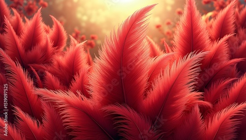 A Field of Fluffy and feathery leaves 