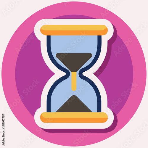 sand time count icon set vector art 