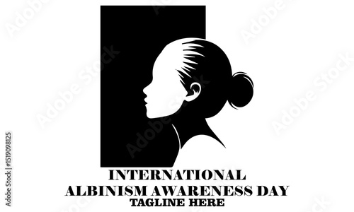International albinism awareness day vector Illustration. International albinism awareness day logo design with white background