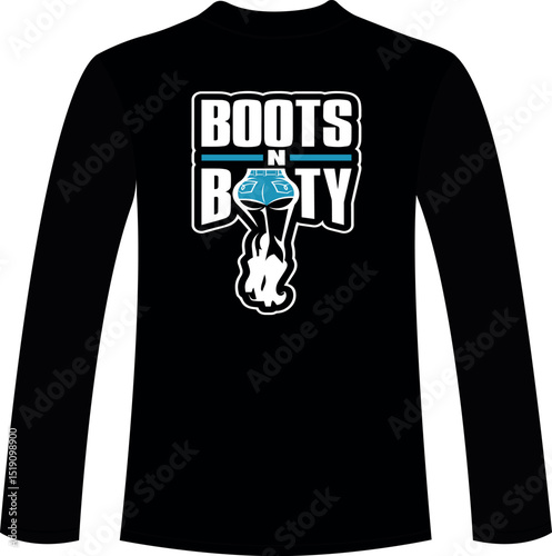 Black t-shirt  design boots n booty, black and white design t-shirt for men, 