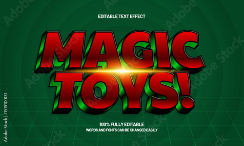 magic toys editable text effect with a game and kids text style