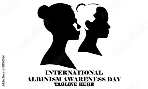 International albinism awareness day vector Illustration. International albinism awareness day logo design with white background
