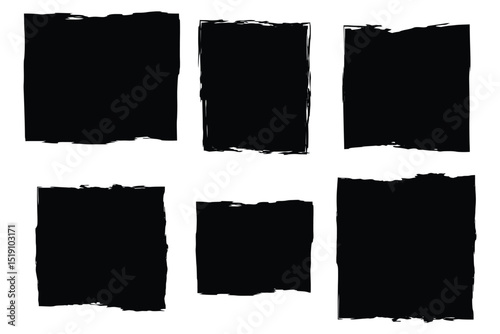 Vector brush stokes texture. Grunge background. Distressed uneven texture. textured paint smears on white background for design and decoration elements.