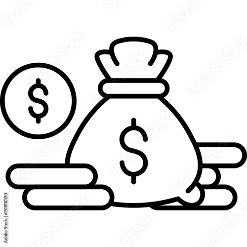 Profit Icon Money Bag