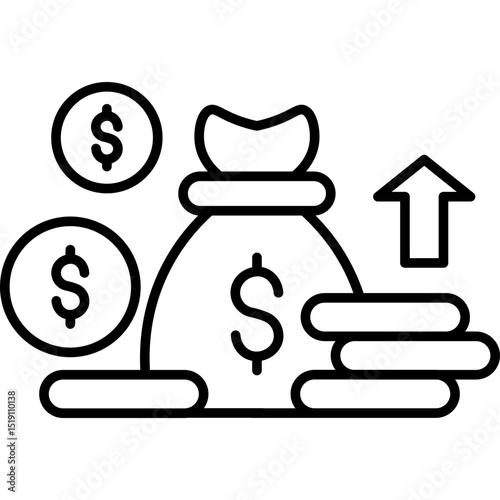 Profit Icon Money Bag