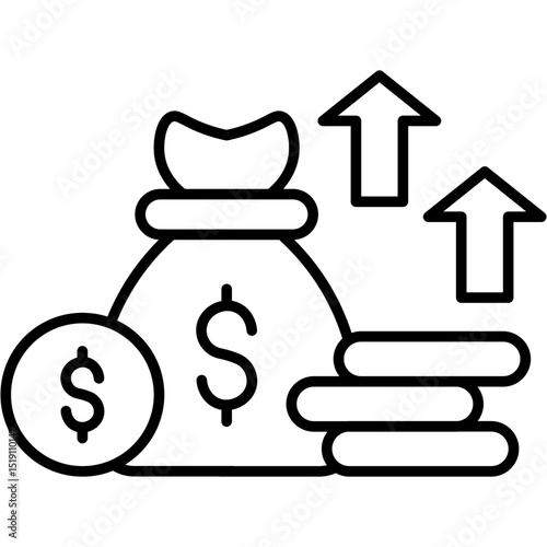 Profit Icon Money Bag