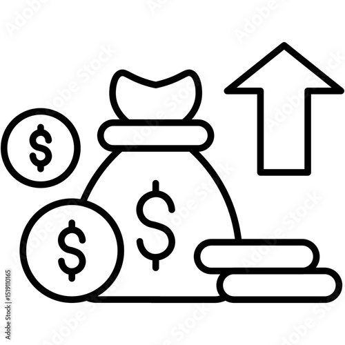Profit Icon Money Bag