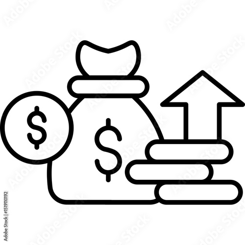 Profit Icon Money Bag