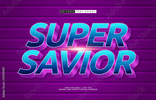 super savior editable text effect with a super and hero text effect