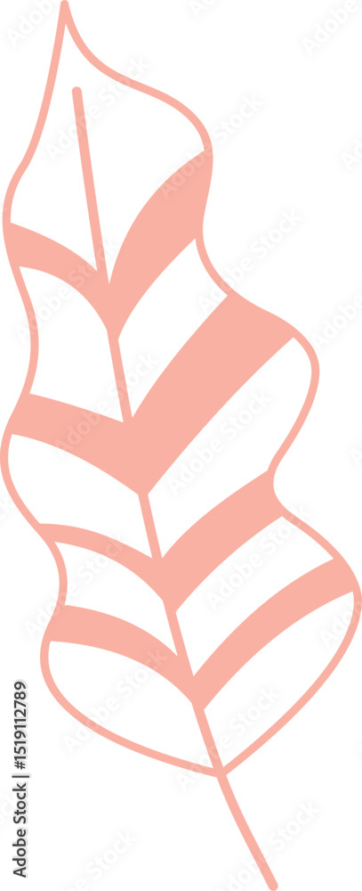 Fototapeta premium Abstract Plant And Leaves Shape Element Outline