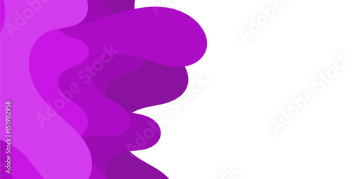 Purple fluid shapes on white background - great for design inspiration