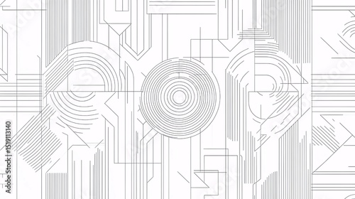 Abstract geometric line art pattern background