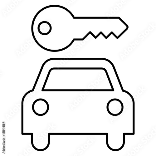 Car Rental symbol vector line
