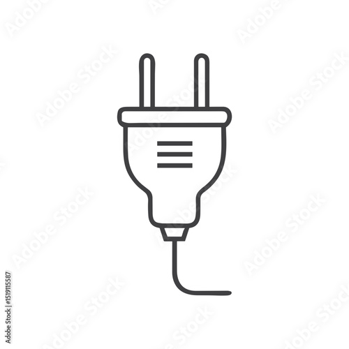 Energy saving plug icon for electricity conservation websites, power efficiency blogs, sustainable living presentations, green technology guides and eco-friendly household materials