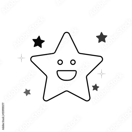 cute animation of stars with white background - stras animation for graphic resources