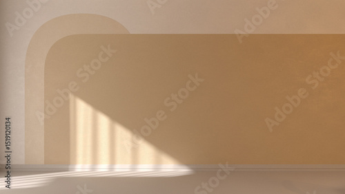 Fototapeta Naklejka Na Ścianę i Meble -  Modern home and living room with mid century modern wall texture background interior design. 3d rendeing 