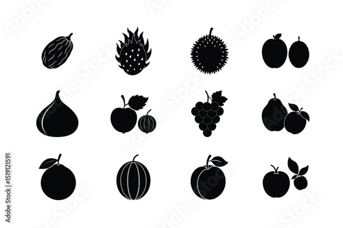 Fresh Fruit Vector Design for Nutrition Wellness and Food Concepts