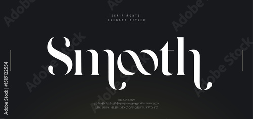 Luxury alphabet letters font Classic Lettering Minimal Fashion Designs Typography sans serif simple wedding logo fonts and number vector illustration