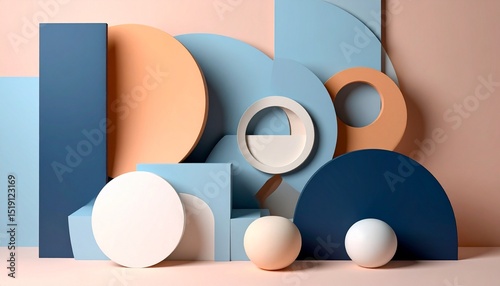 Abstract Geometric Shapes Background